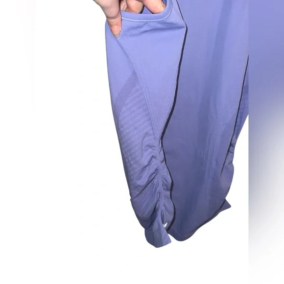 Athleta Maternity Ruched Racerback Workout Yoga Tank Medium Lilac Purple - Picture 2 of 5